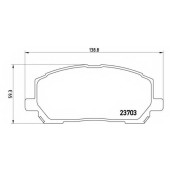 Колодки тормозные дисковые для LEXUS RX(MCU15) / TOYOTA KLUGER(#ACU2#,#MCU2#) <b>BREMBO P 83 078 / 23703</b>