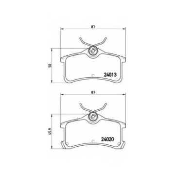 Колодки тормозные дисковые для TOYOTA AVENSIS(#T22#), COROLLA(##E11#,#E11#) <b>BREMBO P 83 084 / 24013</b>