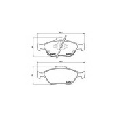 Колодки тормозные дисковые для DAIHATSU CHARADE / TOYOTA YARIS(KSP13#, KSP9#, NCP13#, NCP9#, NHP13#, NLP13#, NSP13#, NSP9#, SCP9#, ZSP9#) <b>BREMBO P 83 085 / 23202</b>