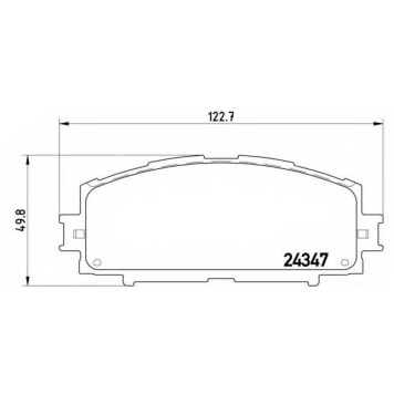 Колодки тормозные дисковые для DAIHATSU CHARADE / TOYOTA PORTE, PREMIO, SPADE, VIOS/YARIS, YARIS <b>BREMBO P 83 086 / 24347</b>