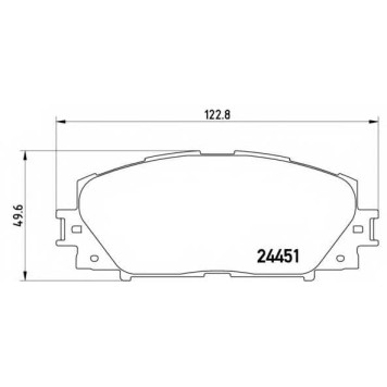 Колодки тормозные дисковые для LEXUS CT(ZWA1#) / TOYOTA PRIUS PLUS(ZVW4#), PRIUS(NHP10#,ZVW3#) <b>BREMBO P 83 106 / 24451</b>