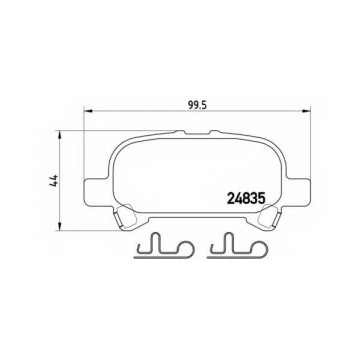 Колодки тормозные дисковые для TOYOTA AVALON(GSX3#,MCX2#) <b>BREMBO P 83 110 / 24835</b>