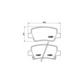 Колодки тормозные дисковые для TOYOTA AVENSIS(ADT27,ZRT27) <b>BREMBO P 83 112 / 24885</b>