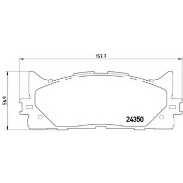 Колодки тормозные дисковые для LEXUS ES / TOYOTA AURION, CAMRY <b>BREMBO P 83 117 / 24350</b>