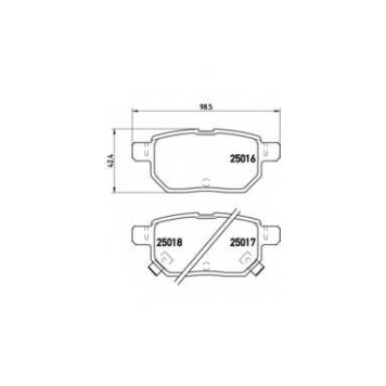 Колодки тормозные дисковые для LEXUS CT(ZWA1#) / TOYOTA COROLLA(E15#, NDE18#, NRE18#, ZRE17#, ZRE18#), PRIUS PLUS(ZVW4#), PRIUS(ZVW3#) <b>BREMBO P 83 133</b>