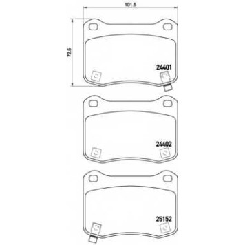 Колодки тормозные дисковые для LEXUS IS(ALE2#,GSE2#,USE2#) <b>BREMBO P 83 134</b>