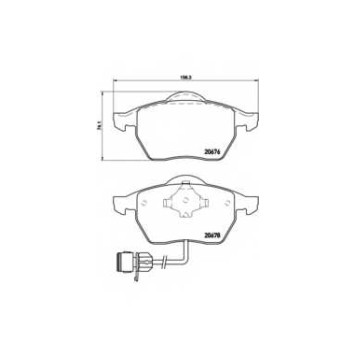 Колодки тормозные дисковые для AUDI 100(4A,C4), A6(4A,C4) <b>BREMBO P 85 026 / 20676</b>