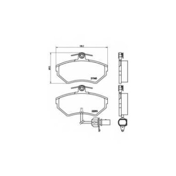 Колодки тормозные дисковые для AUDI A4(8D2, 8D5, 8E2, 8E5, 8EC, 8ED, B5, B6, B7) / VW PASSAT(3B2, 3B5) <b>BREMBO P 85 044 / 21945</b>