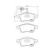 Колодки тормозные дисковые для VW TRANSPORTER(70XA, 70XB, 70XC, 70XD, 7DB, 7DK, 7DW) <b>BREMBO P 85 049 / 21883</b>