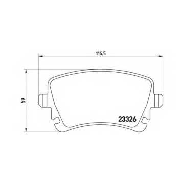 Колодки тормозные дисковые для VW PHAETON(3D#) <b>BREMBO P 85 064 / 23326</b>