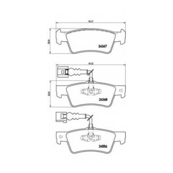 Колодки тормозные дисковые для VW TOUAREG(7L6,7L7,7LA) <b>BREMBO P 85 068 / 24367</b>