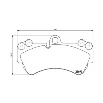 Колодки тормозные дисковые для PORSCHE CAYENNE(955,9PA) / VW TOUAREG(7L6,7L7,7LA) <b>BREMBO P 85 069 / 23692</b>