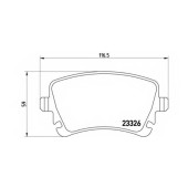 Колодки тормозные дисковые для VW MULTIVAN, TRANSPORTER <b>BREMBO P 85 083 / 23326</b>