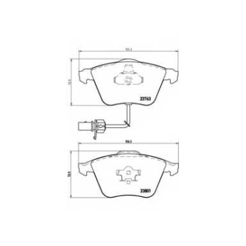 Колодки тормозные дисковые для AUDI A4(8D2, 8D5, 8EC, 8ED, 8H7, 8HE, B5, B6, B7), A6(4F2, 4F5, 4FH, C6), A8(4E#) <b>BREMBO P 85 084 / 23763</b>