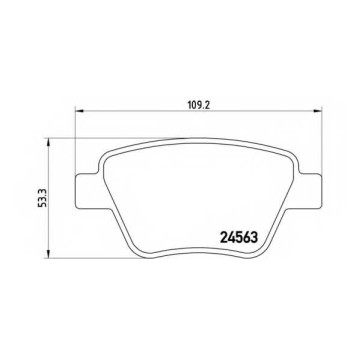 BREMBO P85114 - колодки тормозные, задние