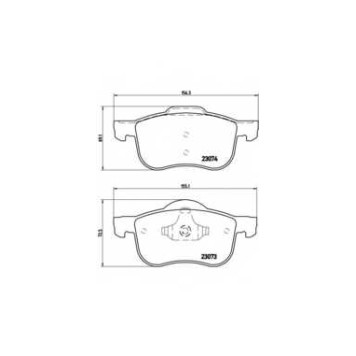 BREMBO P86016 - колодки тормозные, передние