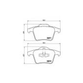 Колодки тормозные дисковые для VOLVO XC90 <b>BREMBO P 86 019 / 24011</b>