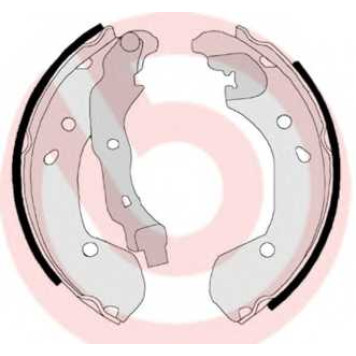 BREMBO S56510 - колодки тормозные барабанные, задние