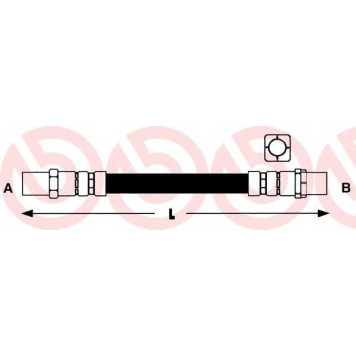 BREMBO T06005 - шланг тормозной, задний левый/правый