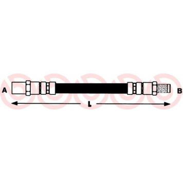 BREMBO T85052 - шланг тормозной, задний левый/правый