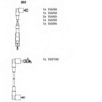 Комплект проводов зажигания BREMI 263