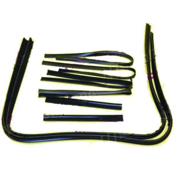 Уплотнитель опускного стекла ВАЗ 21213 (бархотки) полный комплект 8шт <b>БРТ 96Р</b> (21213-6103298, 21213-6103320, 21213-6103321, 2121-6103294-02)-2