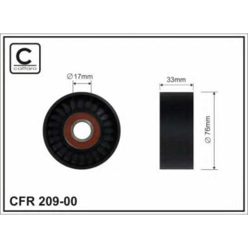 Паразитный / ведущий ролик поликлинового ременя CAFFARO 209-00