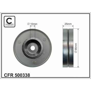 Ролик п/клин. ремня (металл.) SUZ Gr.Vitara -15 <b>CAFFARO 500338</b>