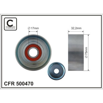 Ролик (без планки) <b>CAFFARO 500470</b>