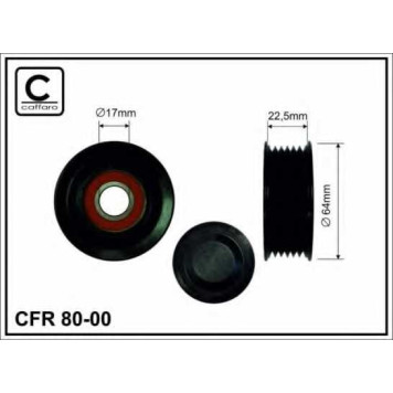 Паразитный / ведущий ролик поликлинового ременя CAFFARO 80-00
