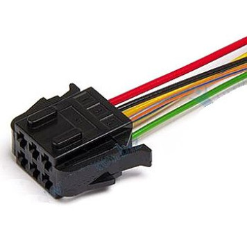 Разъем реле задних противотуманных фонарей ВАЗ 2110-2115 6 контактов CARGEN АХ-340-6 с проводами