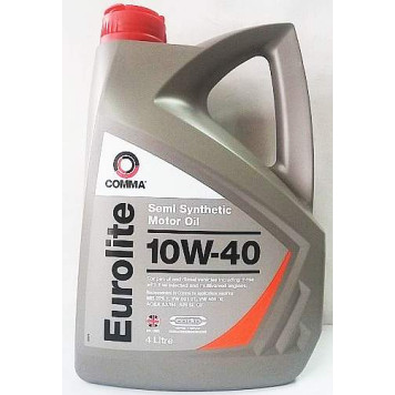 Масло моторное полусинтетическое 4л 10w40 SL/CF Comma Eurolite EUL4L