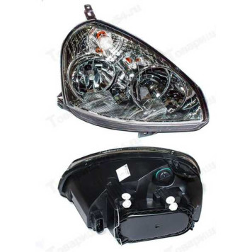 Фара ВАЗ 2170 Приора (аналог BOSCH) правая пластик в уп. без ламп <b>COMPONENT CMP0100270</b>