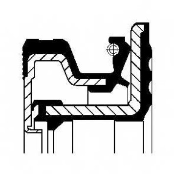 Сальник коробки передач CORTECO RWDR-K7 RS Simmerring / 12018654B