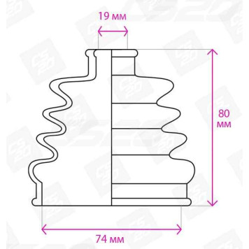 Пыльник ШРУСа ВАЗ 2110 внутренний полиуретан прозрачный <b>CS-20 04873</b>-1