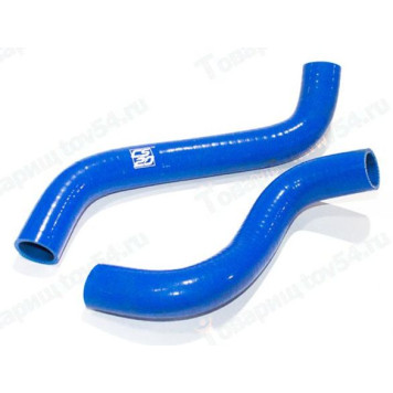 Патрубок радиатора ВАЗ 2123 (2шт) усиленный силикон синий <b>CS-20 06498</b>