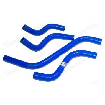 Патрубок печки ВАЗ 2108 (4шт) усиленный силикон синий <b>CS-20 08805</b>