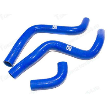 Патрубок радиатора ВАЗ 2170 Приора (3шт) усиленный силикон синий <b>CS-20 10091</b>