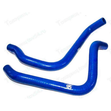 Патрубок радиатора ВАЗ 2180 VESTA (2 шт) усилен силикон син <b>CS-20 13558</b>