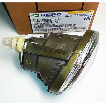 Фара противотуманная круглая левая DEPO 212-2035L-UE-2
