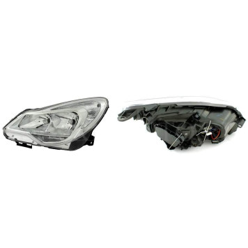 Фара OPEL CORSA 11-14 лев. хром с электрокорректором <b>DEPO 442-1169LMLDEM1</b>
