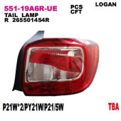 Фонарь задний RENAULT LOGAN 14- прав. <b>DEPO 551-19A6R-UE</b>