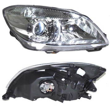 Фара SKODA FABIA 10-13 с электрокорректором, линза <b>DEPO 665-1121RMLD-EM</b>