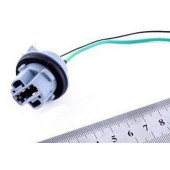 Разъем лампы W21W (Т20) без цоколя 1 контакт с проводами ДиаЛуч КЛД010