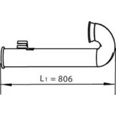 Труба выхлопного газа DINEX 21776