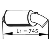 Глушитель выхлопных газов конечный DINEX 80405