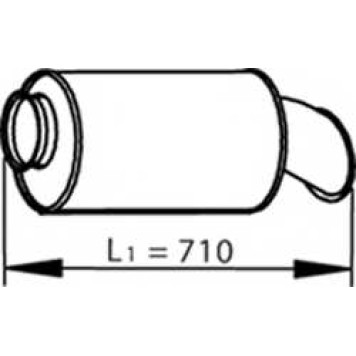 Глушитель выхлопных газов конечный DINEX 81718