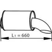 Глушитель выхлопных газов конечный DINEX 81722