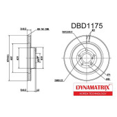 Диск тормозной <b>DYNAMATRIX DBD1175</b>