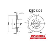Диск тормозной <b>DYNAMATRIX DBD1305</b>